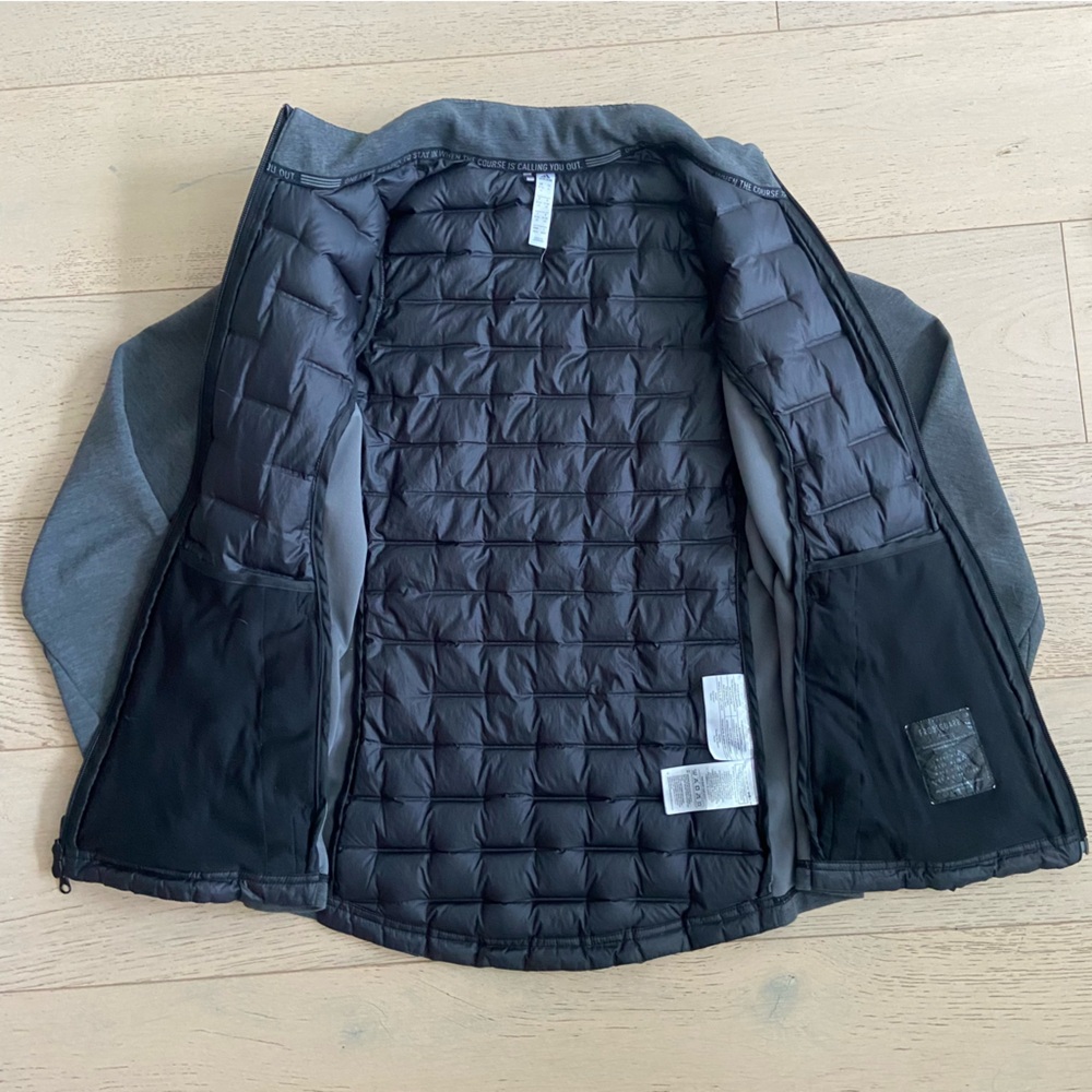 Adidas Lightweight Down Puffer Jacket Women’s Medium Grey Insulated EUC - Picture 3 of 10